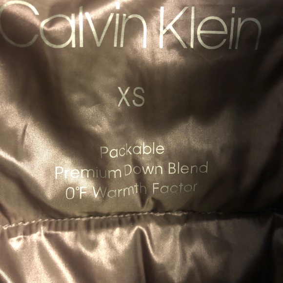 NEW Calvin Klein Down Puffer Long Jacket XS - Picture 6 of 6